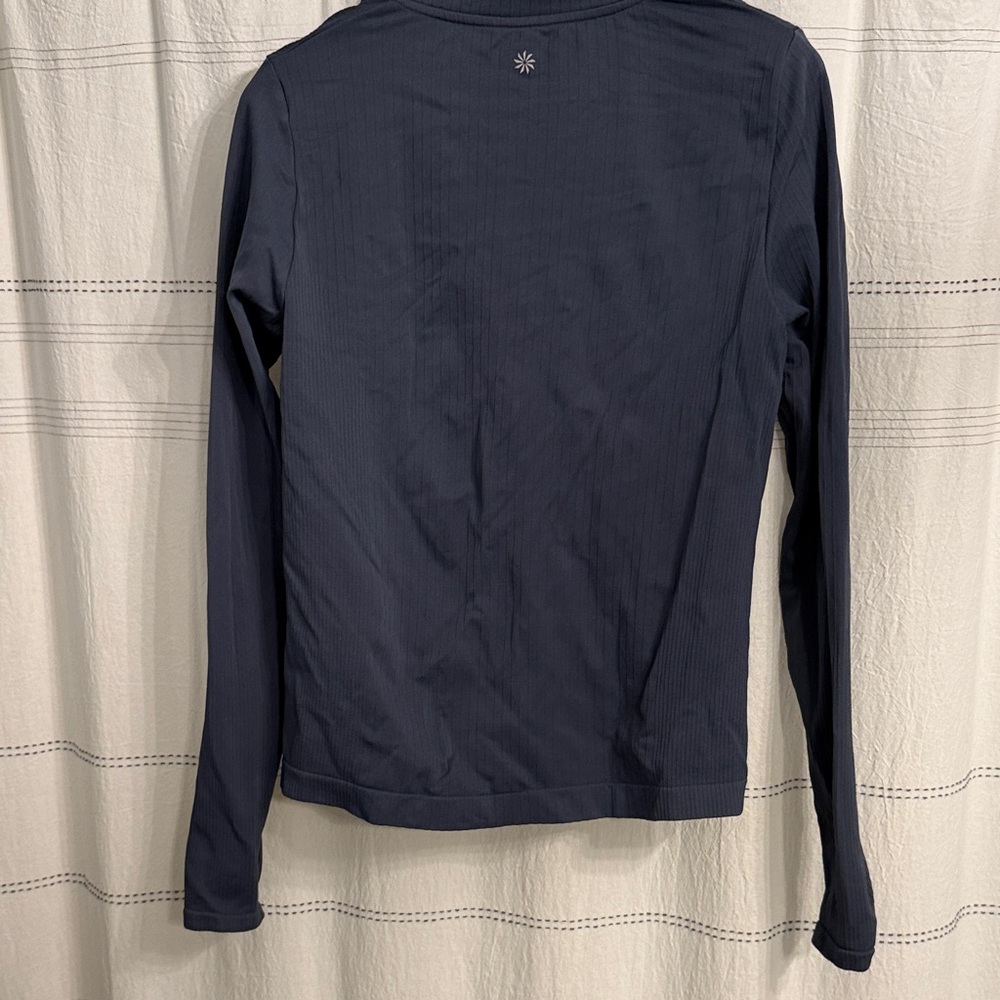 Athleta blue gray Long-Sleeve Snap pullover - Picture 6 of 6